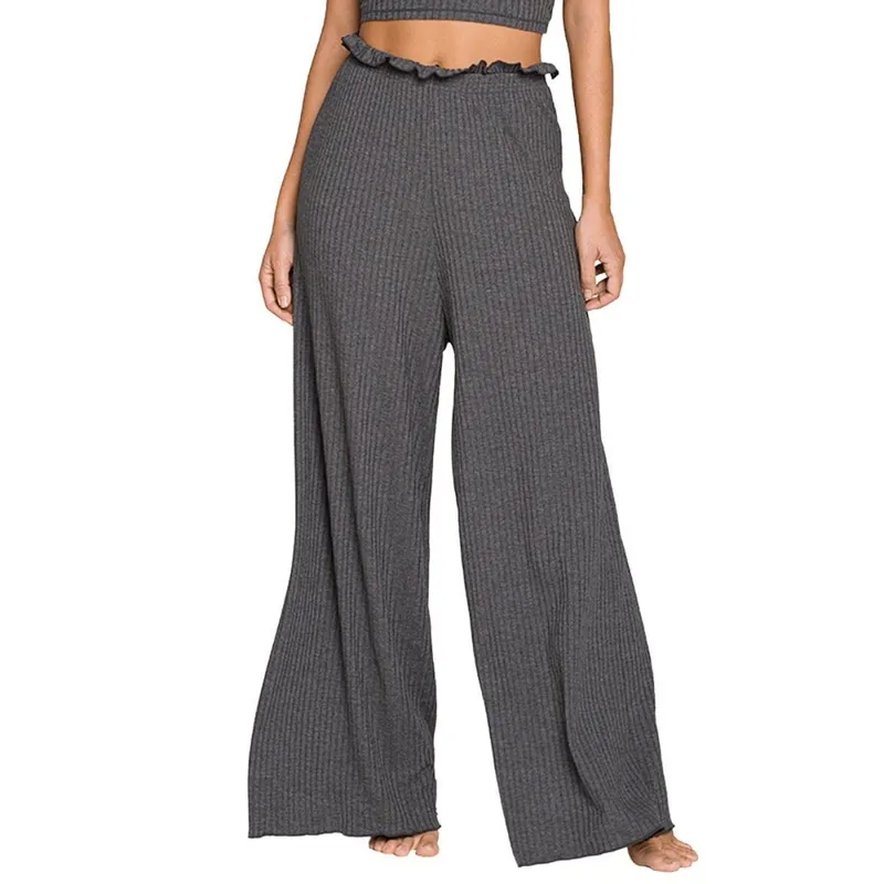 Calça Pantalona Canelada Liebe -