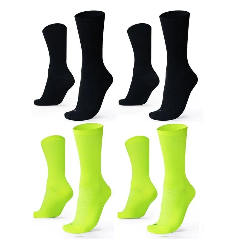 Kit 04 Pares Meia De Corrida Lisas B.V. PRETO/VERDE 36-42