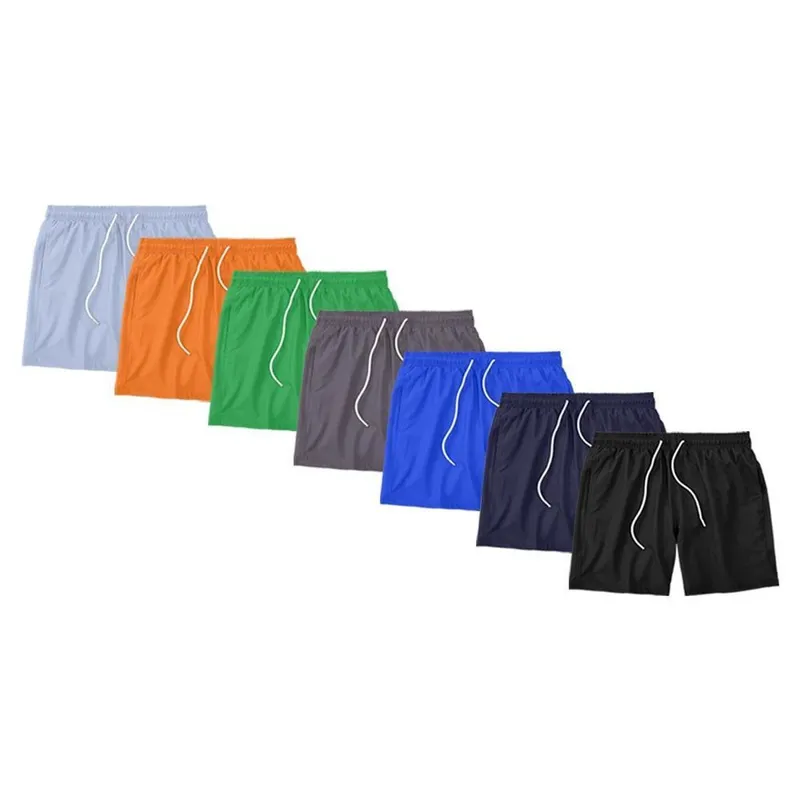 Kit 7 Shorts Masculino Liso Básico Bermuda Tactel Água Praia Treino Academia Corrida
