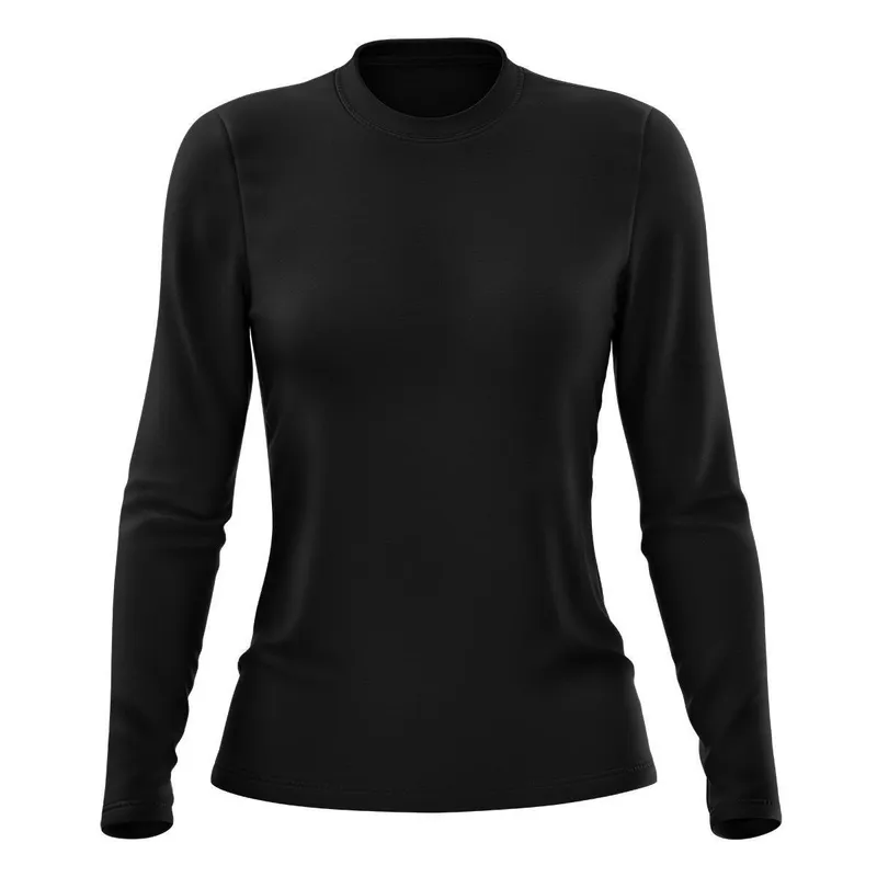 Camiseta Manga Longa Feminina Dry Lisa Proteção Solar Treino Praia Gênero:Mulher;Tamanho:M;Cor: