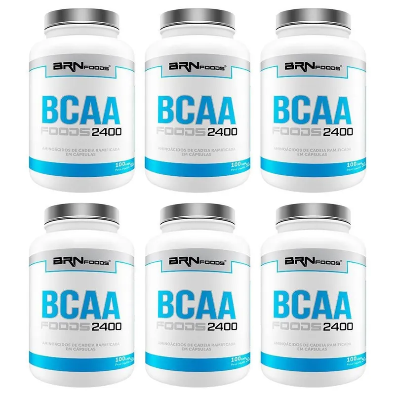 Kit 6x BCAA 2400 - 100 cáps – BRN Foods