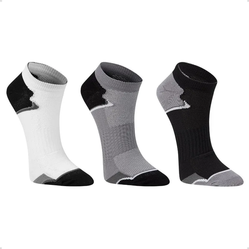 Kit 3 Pares Meia Poliamida Invisível Esportiva