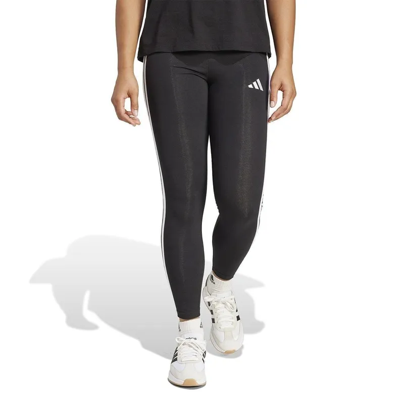 Calça Legging Adidas Feminina Algodão Essentials 3-Stripes Treino