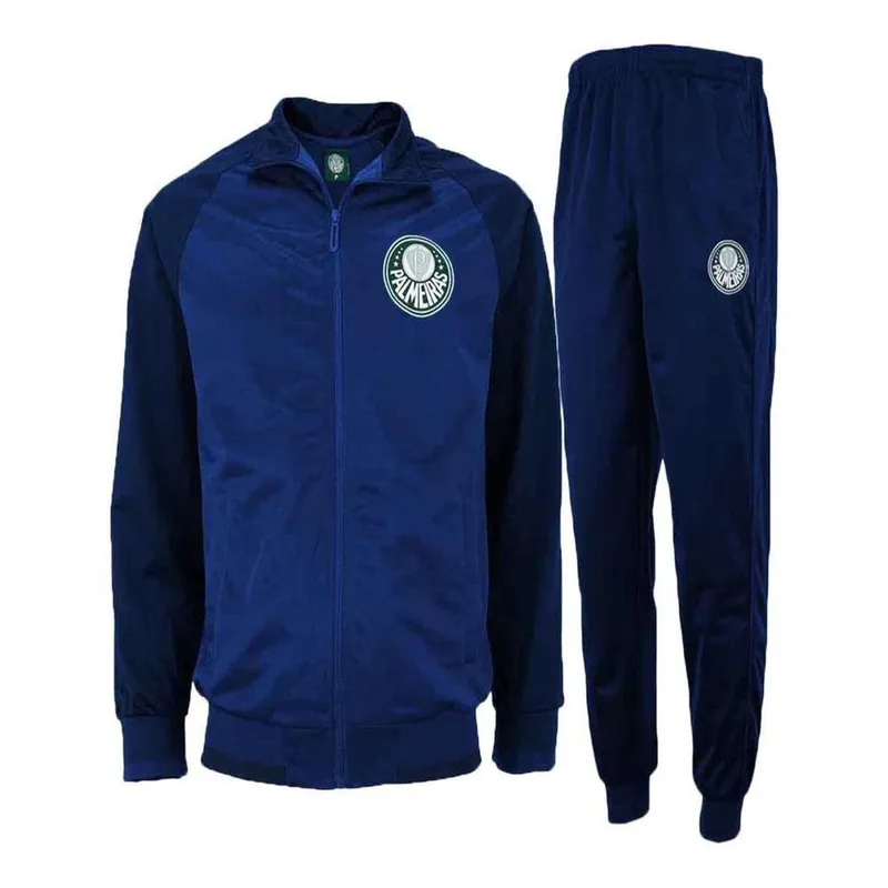 Agasalho Conjunto Inverno Masculino Palmeiras Helanca Oficial SPR Azul