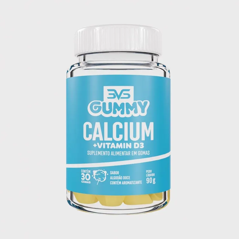 Cálcio + Vitamina D3 Suplemento em Gomas - 3VS Nutrition