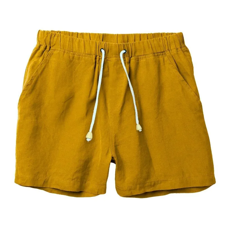 Bermuda Masculina em Linho com Cordão Leve Short Versátil para o Verão
