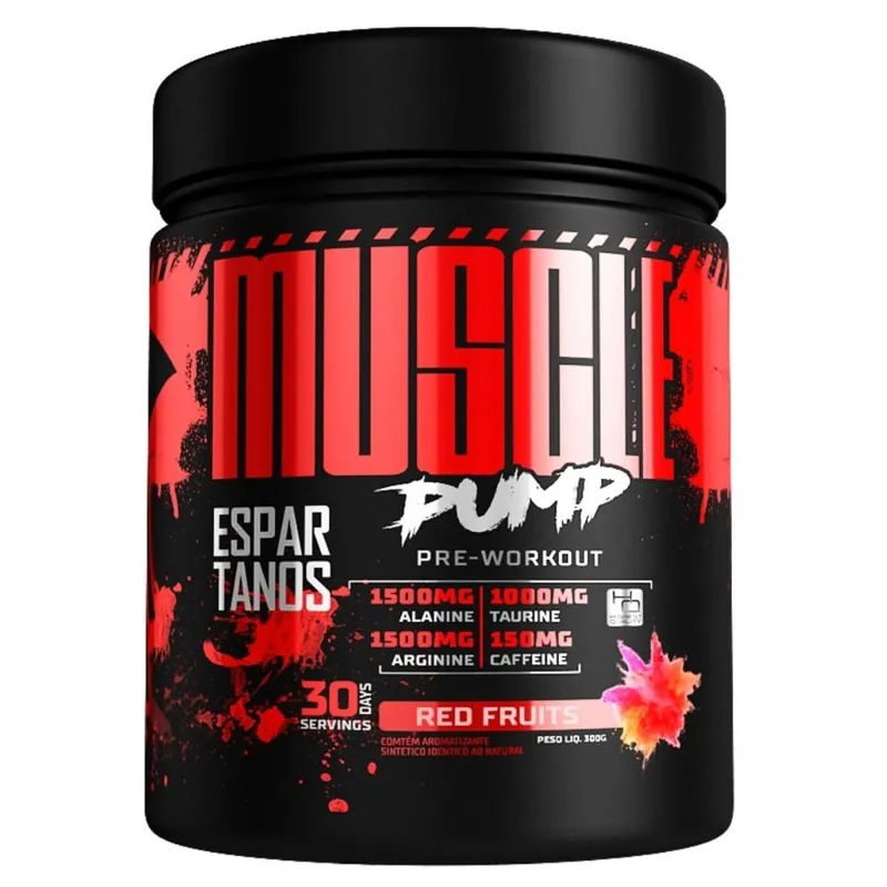 Pré Treino Muscle Pump Pre Workout 300g Espartanos