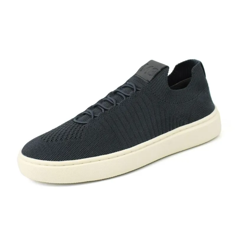 Tenis Meia Tecido Malha Knit Masculino Smash Extra Macio Solado TR Antiderrapante Detalhe Cadarço