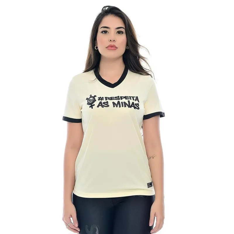 Camiseta Corinthians Oficial Respeita As Minas Gola V Cor:;Tamanho:GG