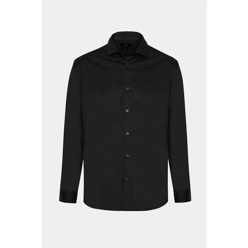 Camisa Aramis Manga Longa Tech Cotton Blend Preto