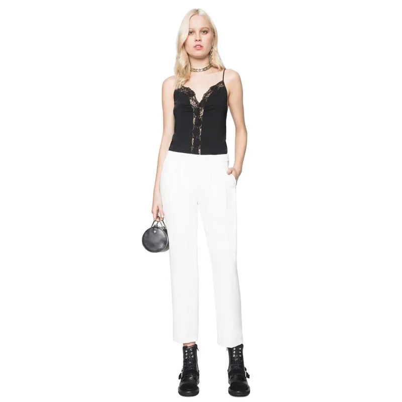Calça Carrot London Tropical Off white 42