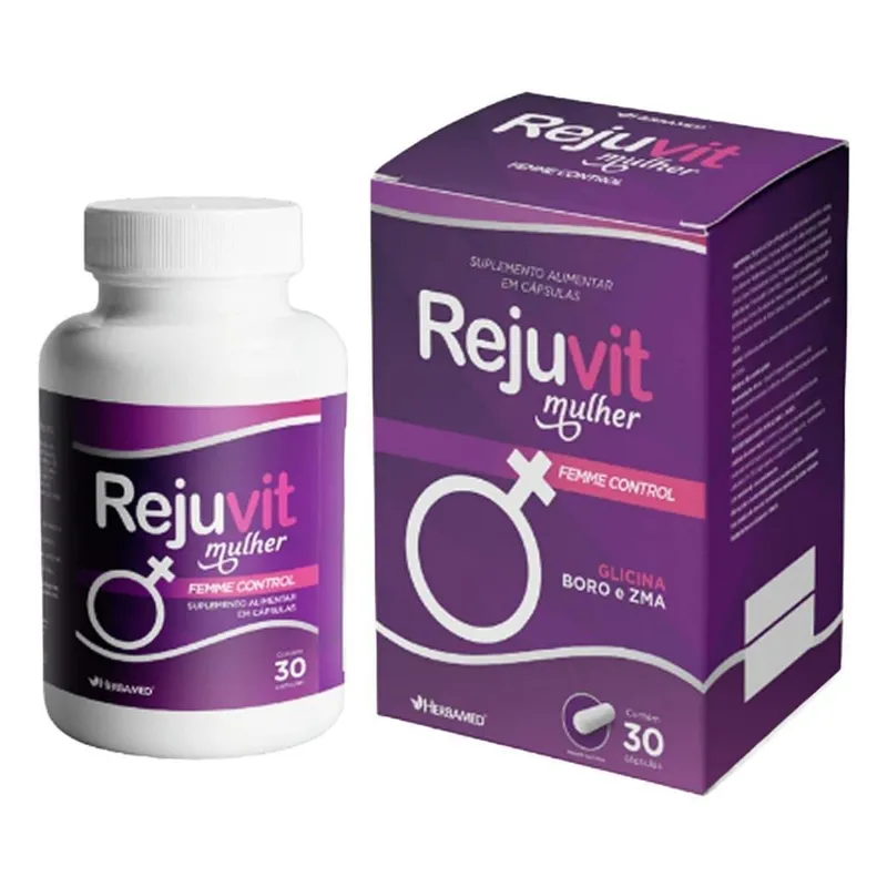 Rejuvit Mulher Femme Control - 30 Cápsulas - Herbamed