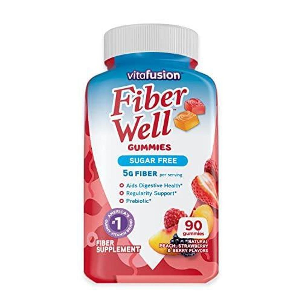 Vitafusion Fiber Well Gummy Vitaminas, 90 Ct