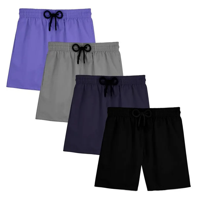 Kit 4 Short Masculino Bermuda Praia Verão Treino Esporte Mauricinho Tactel