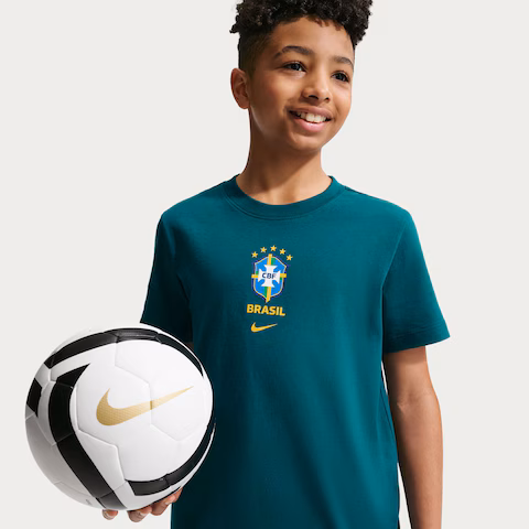 Camiseta Brasil Nike Crest Infantil