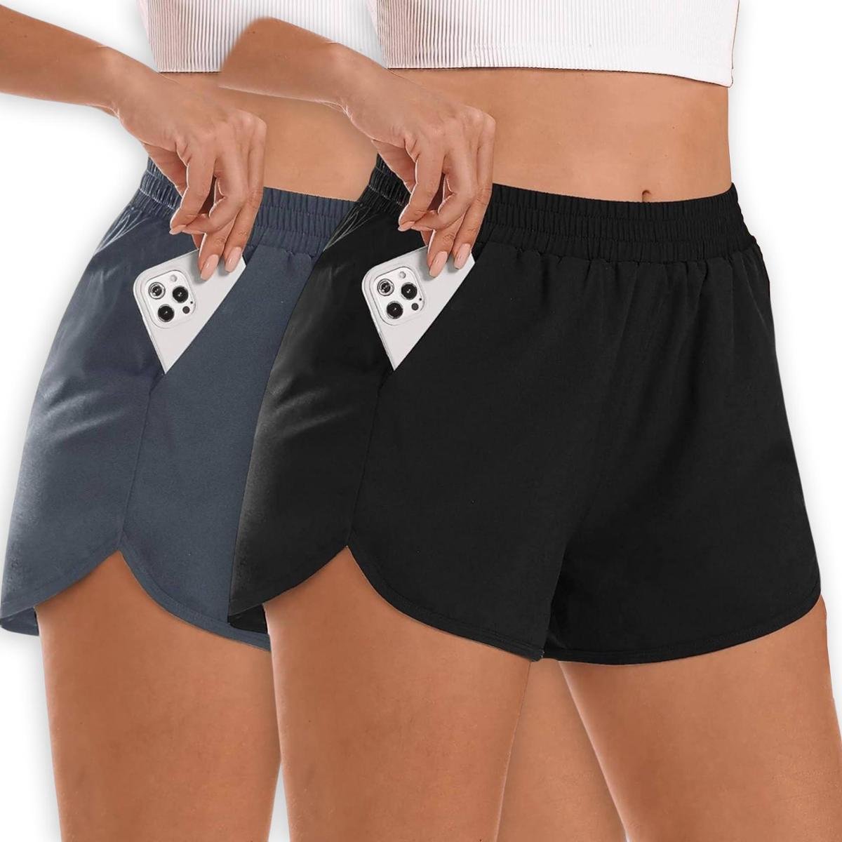 Kit 2 SHORTS TACTEL FEMININO Bolsos Academia Corrida Bermuda 1066 COR:;TAMANHO:M;Gênero:Feminino