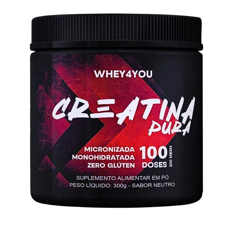 Creatina Micronizada Pura Monohidratada 300g - Whey4You Cor:;Tamanho:Único;Gênero:Unissex