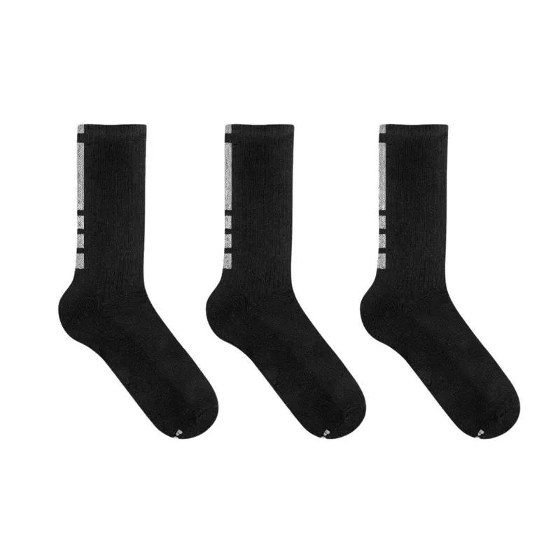 Kit 3 Pares de Meias Masculina Invisível Polo Academia Cano Alto Preto