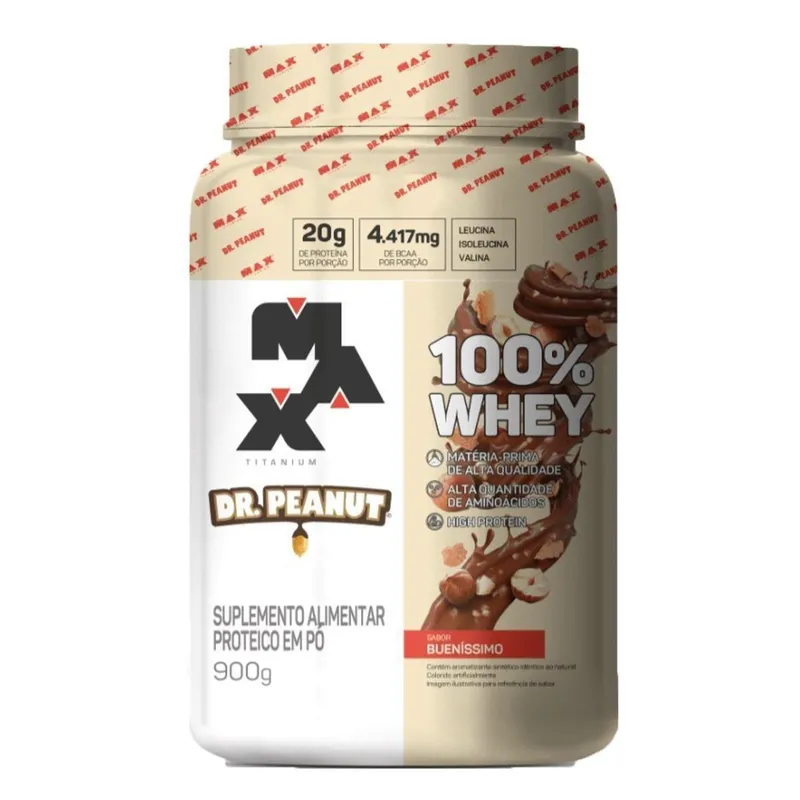 Whey 100% Whey Protein Bueníssimo Max Titanium x Dr Peanut 900g