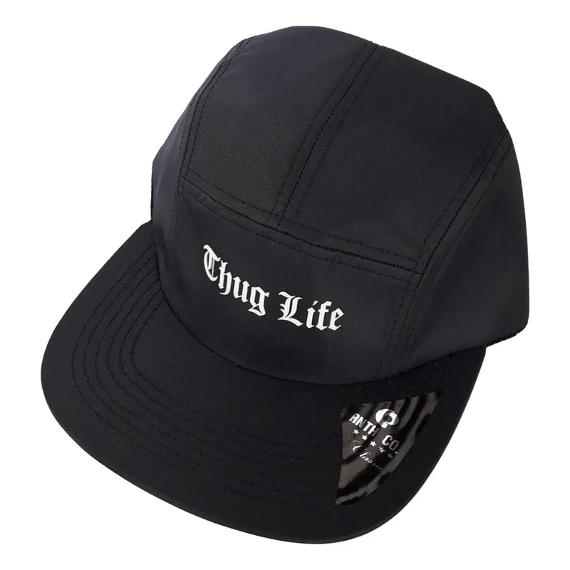 Bone Five Panel Thug Life Vida Louca Aba Reta Strapback Fita