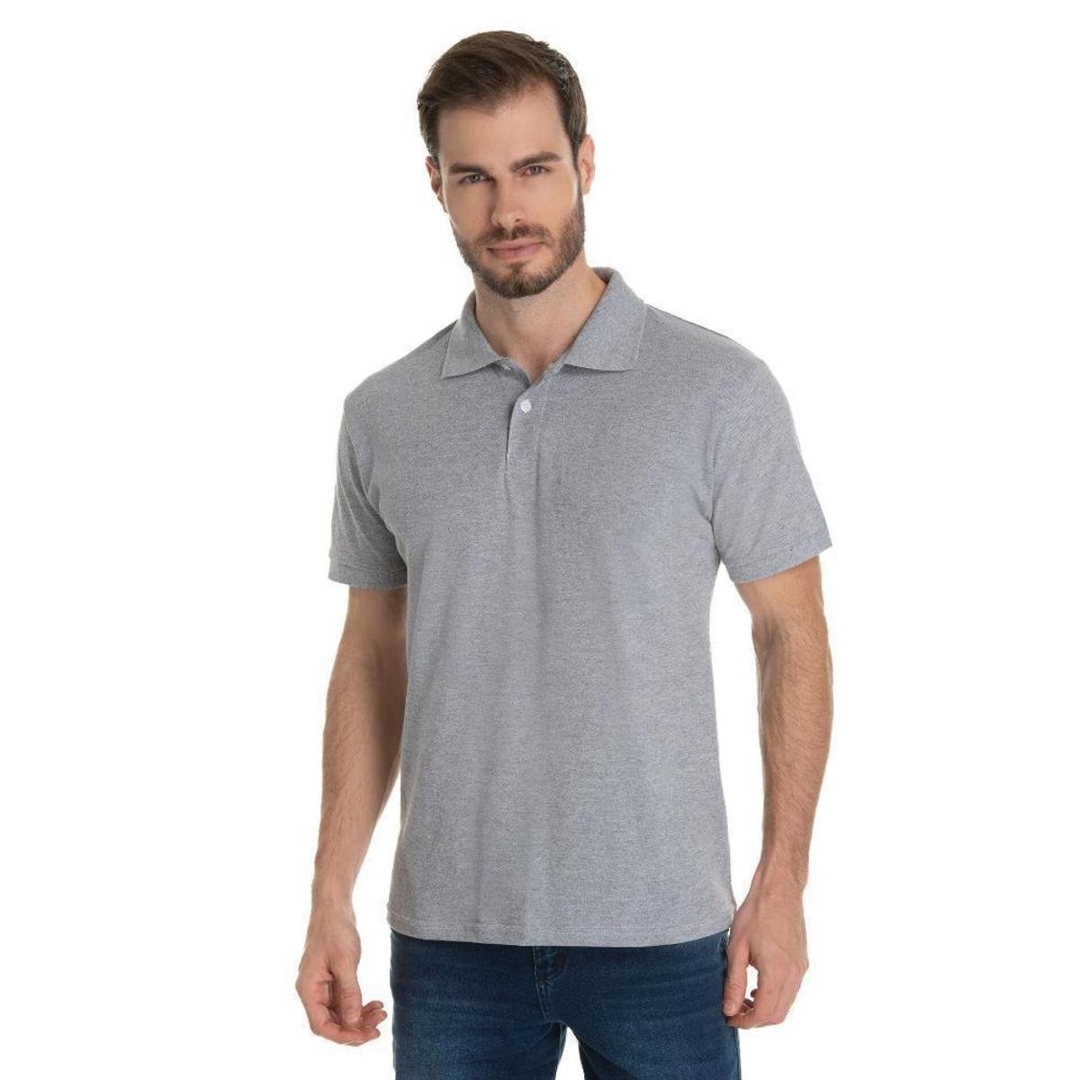 Camisa Gola Polo Piquet Masculina Básica Lisa