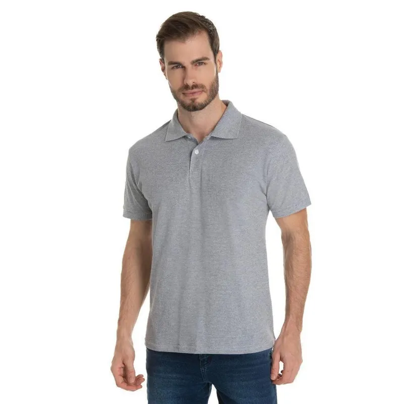 Camisa Gola Polo Piquet Masculina Básica Lisa