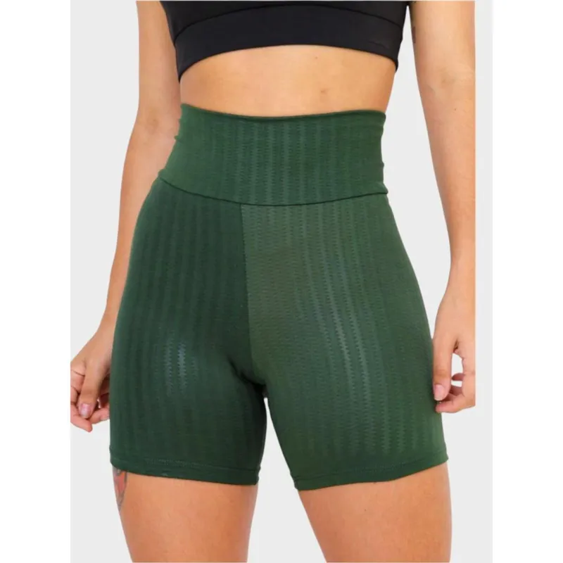 Short Legging Academia Fitness Cintura Alta 3D