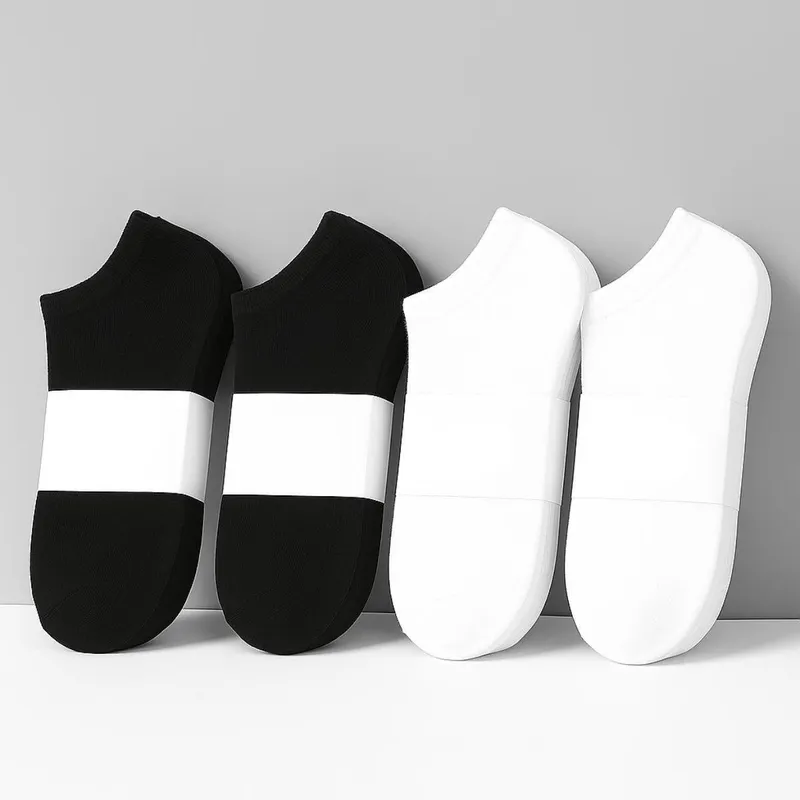 Kit 12 Pares Meias FMF Soquete Branca e Preta Feminina