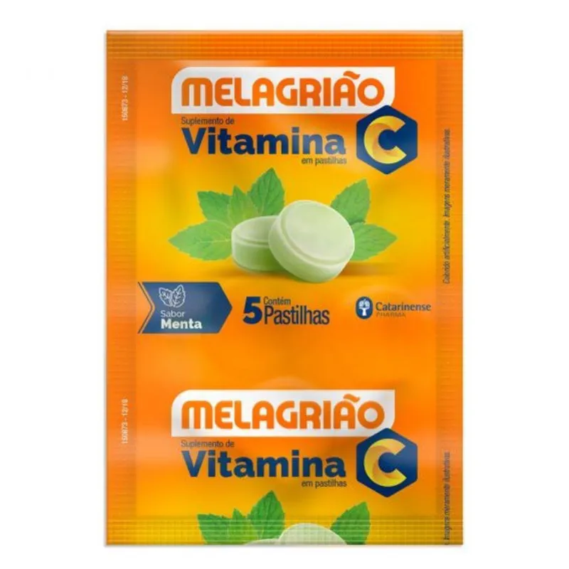 Melagrião Vitamina C Immunity Sache 5 Pastilhas Catarinense