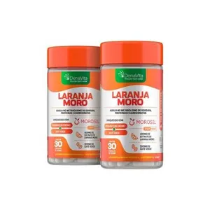 Kit 2x Pote de Extrato de Laranja Moro Cromo Café Verde 3x1 Vegano Denavita