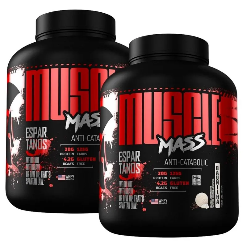 Kit 2X Muscle Mass Hipercalórico - Espartanos