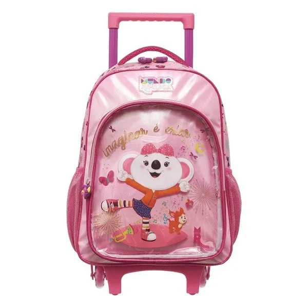 Mochila de Rodinhas Mundo Lilica Ripilica Brincar Rosa Único