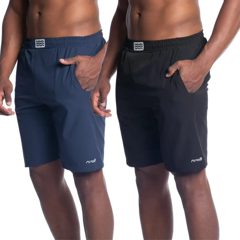 Kit 2 Bermuda Shorts Masculino Tactel Elastano Refletivo Treino Praia Verão