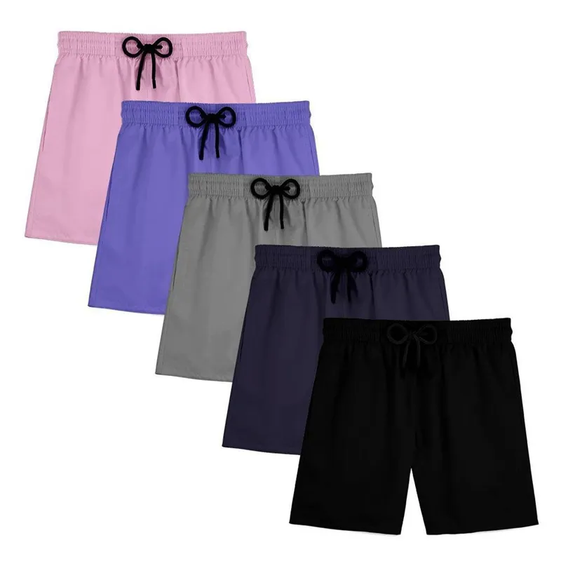 Kit 5 Short Masculino Bermuda Praia Verão Treino Esporte Mauricinho Tactel