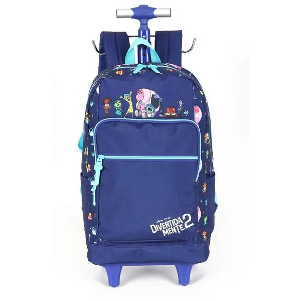 Mochila de Rodinhas Com Alça Luxcel Divertida Mente Roxo Único