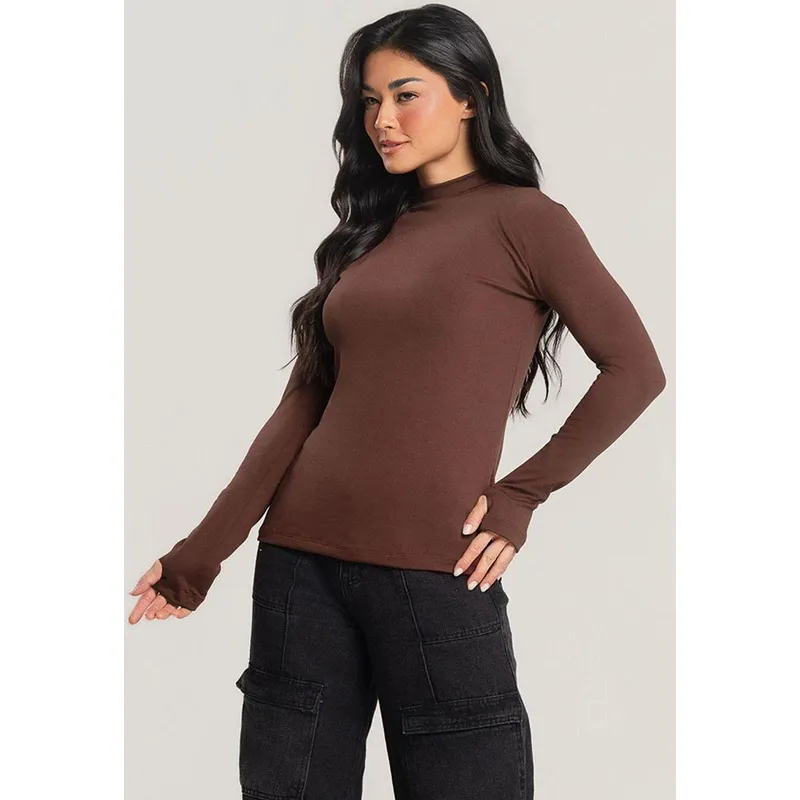 Camisa Térmica Flanelada Peluciada Feminina Segunda Pele Frio Intenso Inverno Mvb Modas