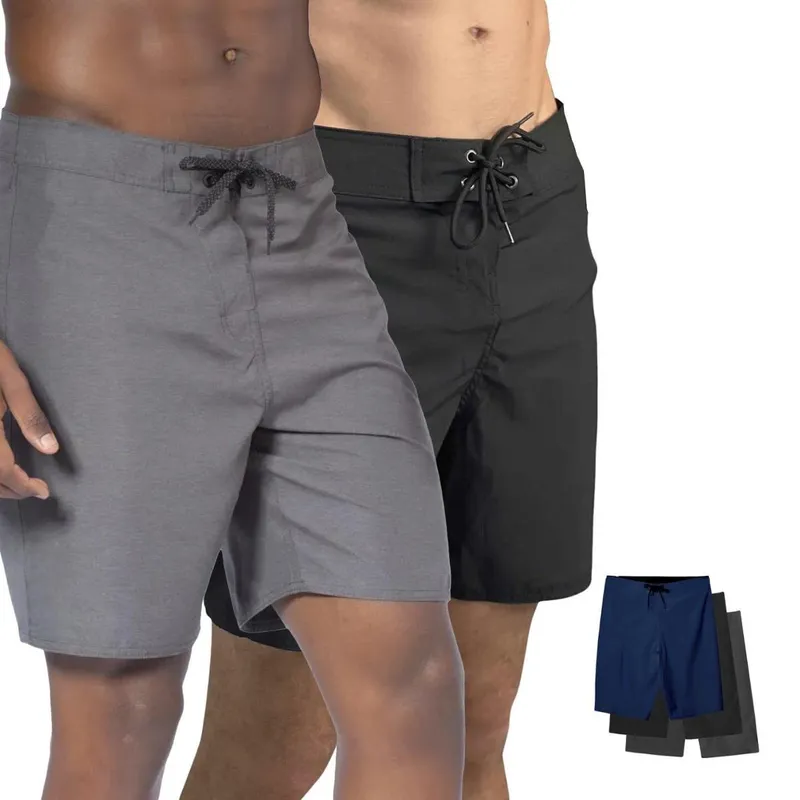 KIT 2 Shorts SURF LISO Mauricinho Bermuda Praia Academia Tactel Verão 1044