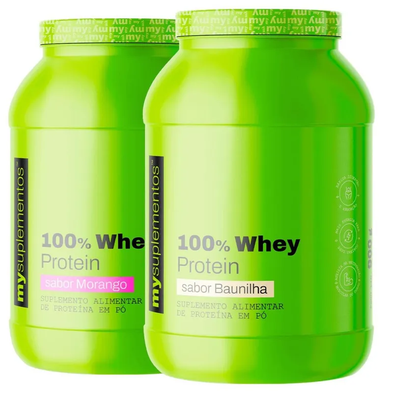 Kit 2x 100 Whey Protein 900g – My Suplementos