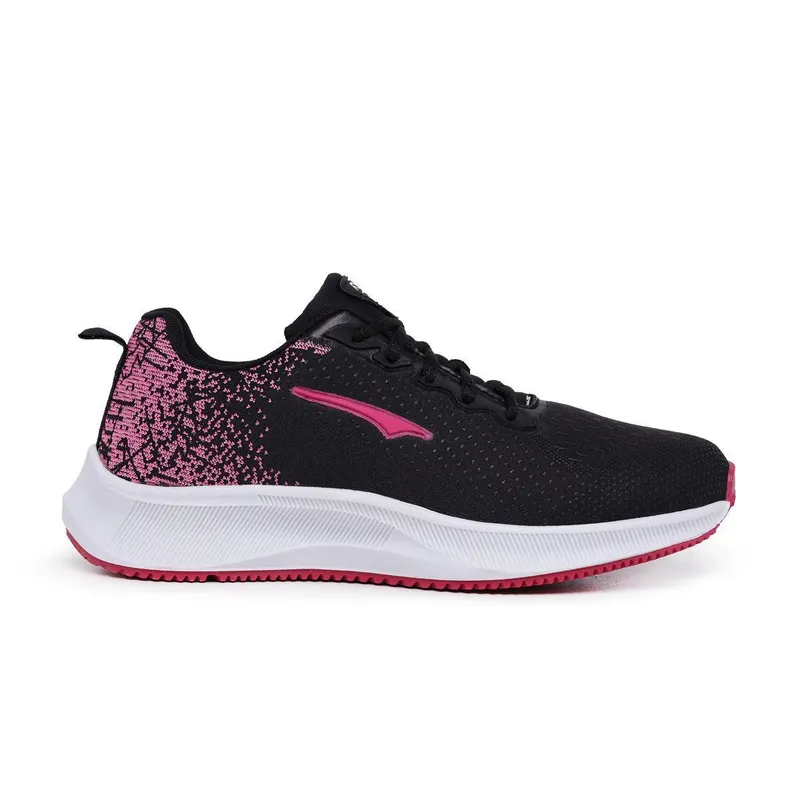 Tenis Esportivo Feminino Academia Confortável Super Leve Resistente Preto Pink