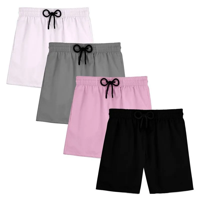 Kit 4 Short Masculino Bermuda Praia Verão Treino Esporte Mauricinho Tactel