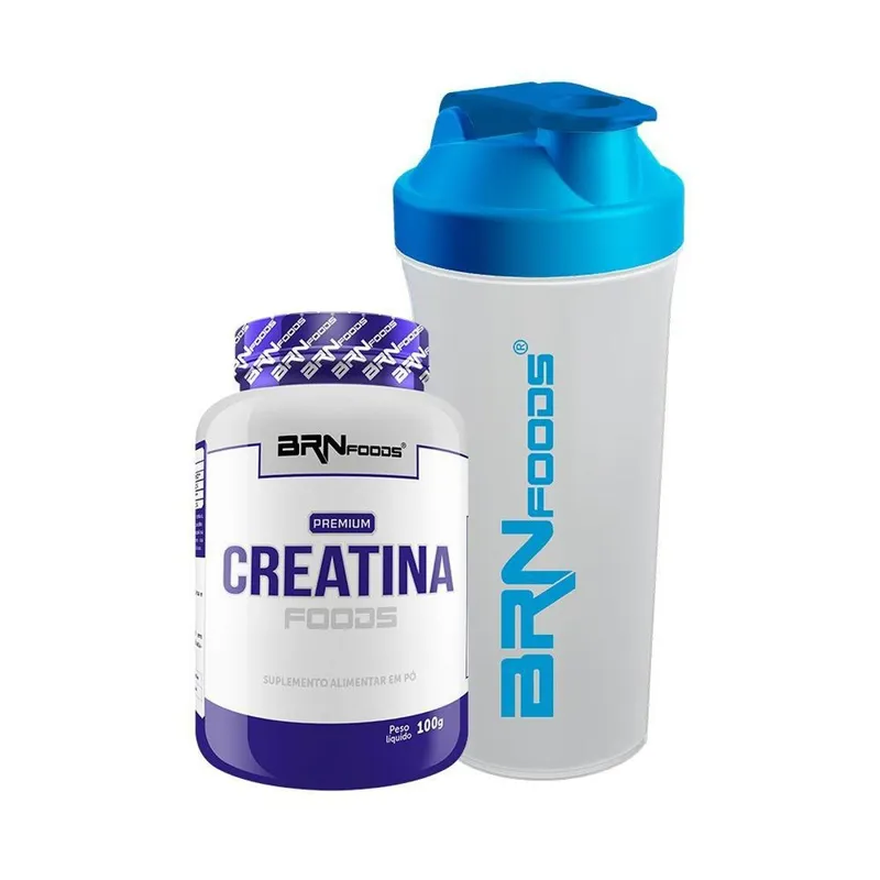 Kit PREMIUM Creatina 100g + Coqueteleira - 600ml - BRN Foods