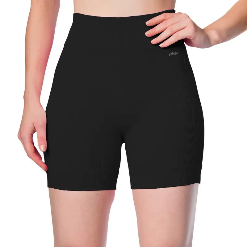 Short Selene Microfibra Sem Costura Leg Legging Sem Transparência Bermuda Fitness Academia Corrida