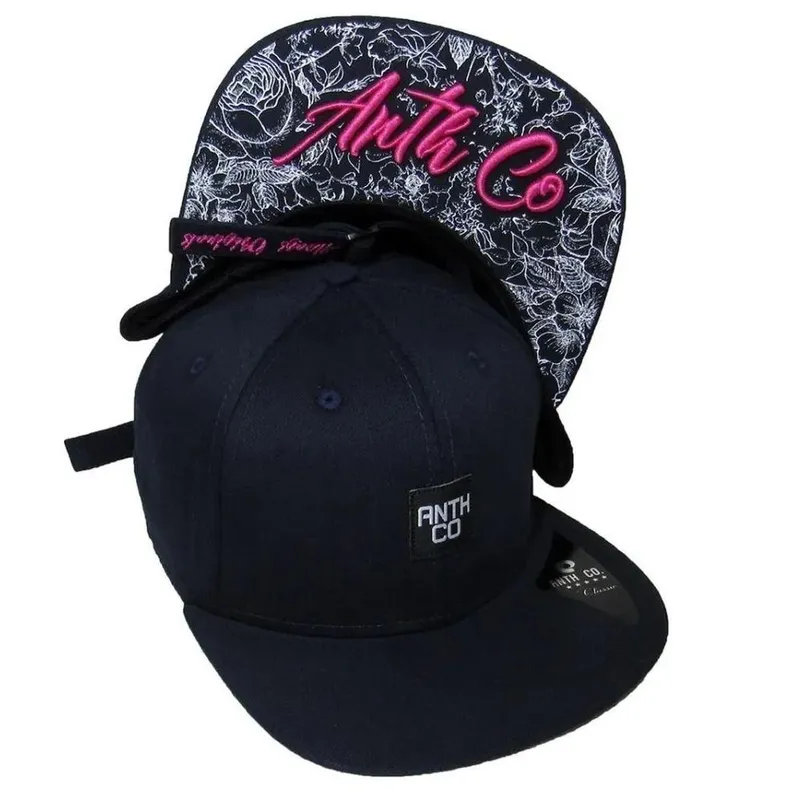 Boné Anth Co Fox Skate Aba Reta Bordado Strapback Fitão