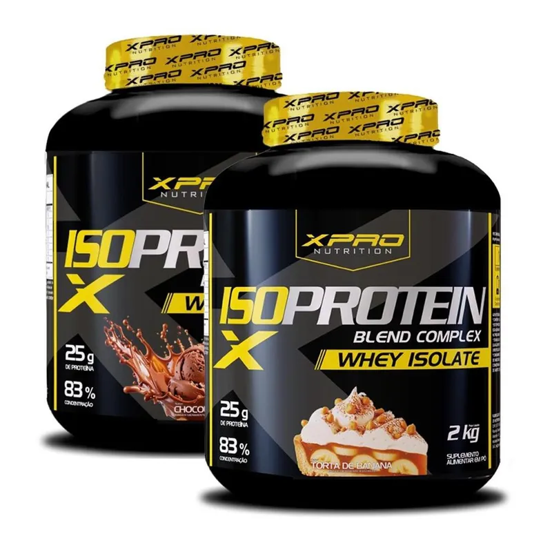 Kit 2x Whey Protein Isolado Blend Complex 2Kg - XPRO