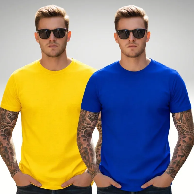 KIT 2 Camisetas Masculina Cores Brasil