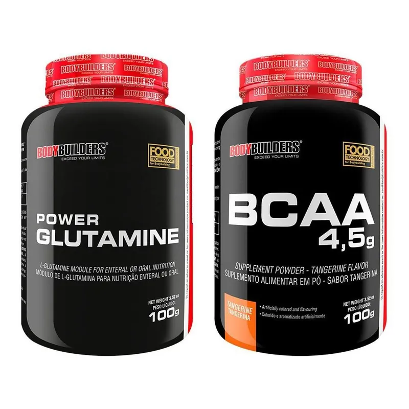 Kit BCAA 4.5g 100g + POWER Glutamina 100g - Bodybuilders