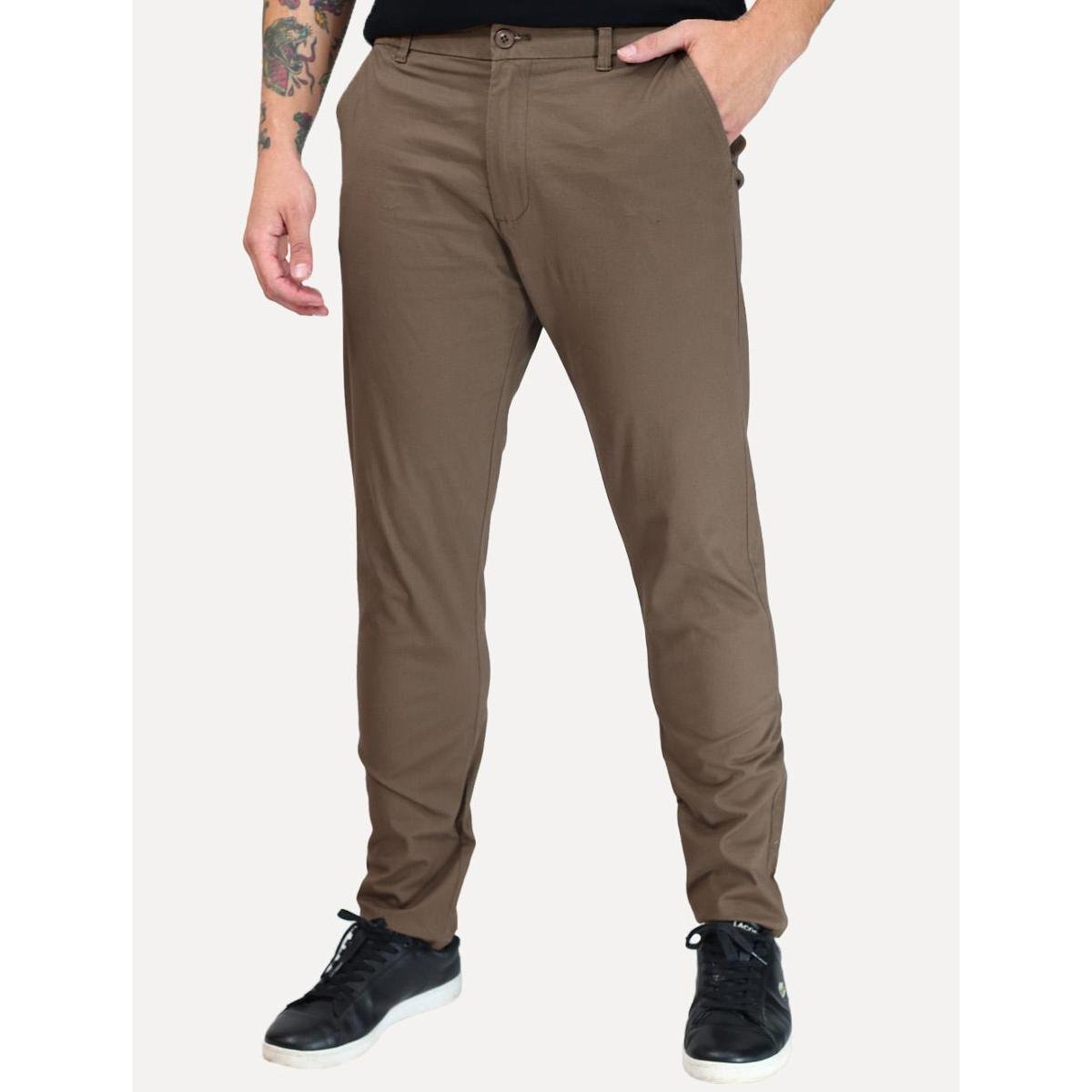 Calça Dixen Adaptive Sarja Regulagem Cós Marrom