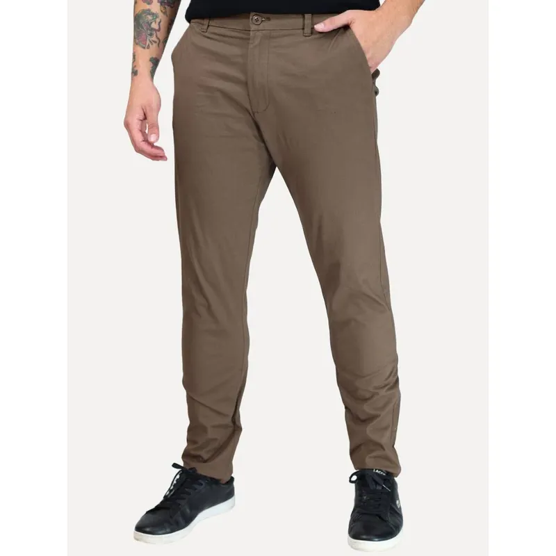 Calça Dixen Adaptive Sarja Regulagem Cós Marrom