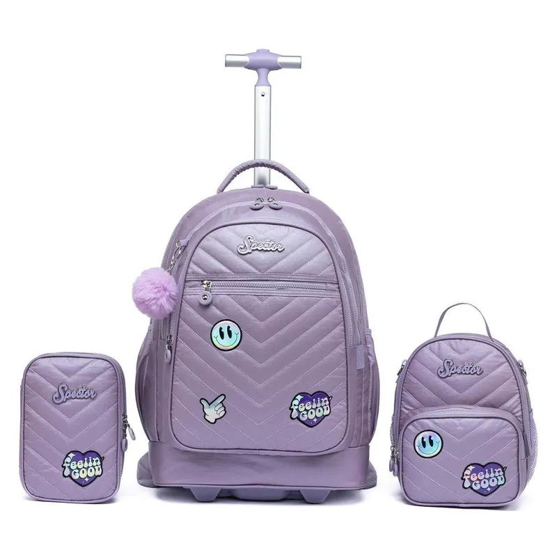 Kit Mochila Juvenil Reforçada Lancheira Estojo