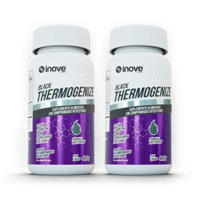 Termogênico Inove Nutrition Thermogenize Black - Cafeína + L-Carnitina + Cromo - 30 Cápsulas